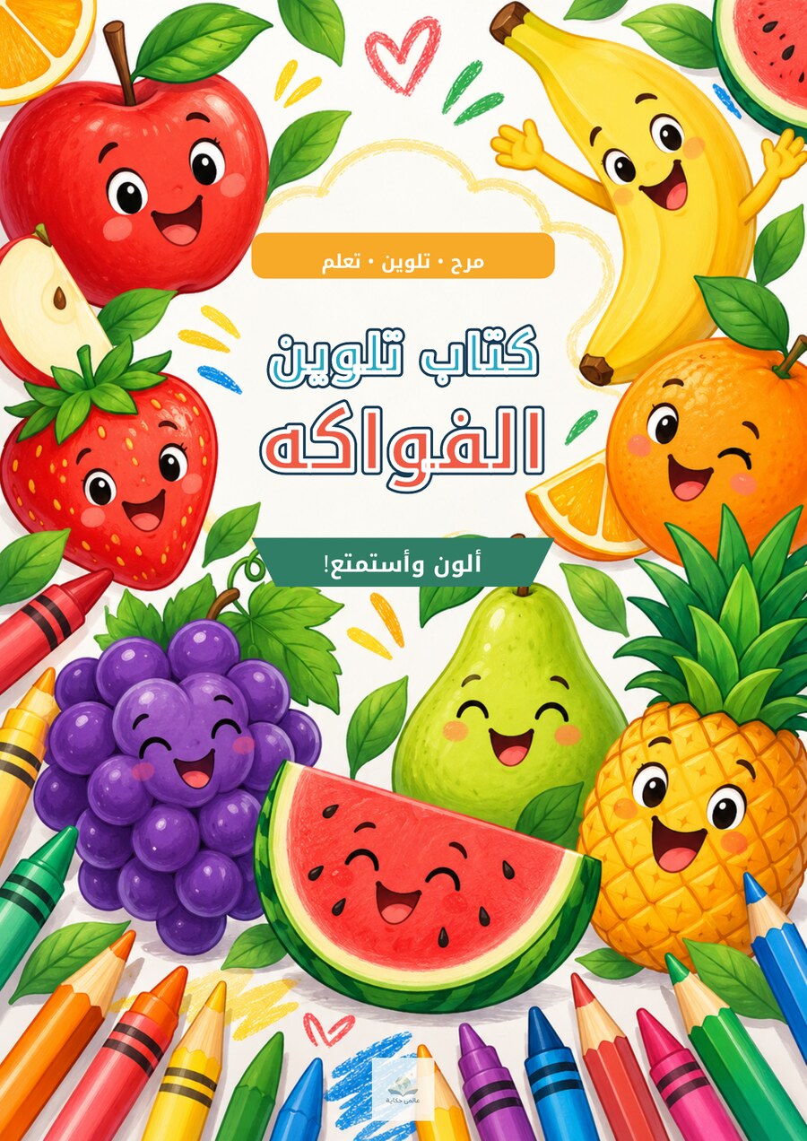 غلاف كتاب تلوين الفواكه